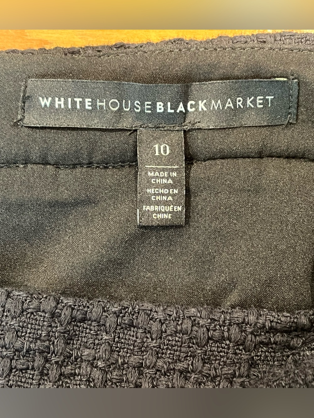 NWOT Uniform Boot Skirt Button-Front Black Skirt by WHBM • Size 10 - Picture 6 of 9